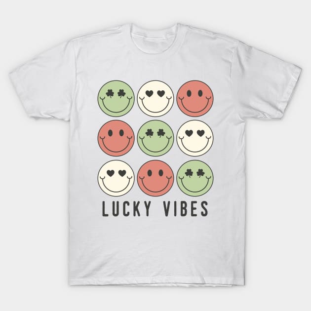 Lucky Vibes Retro T-Shirt by ThriceCursedPod